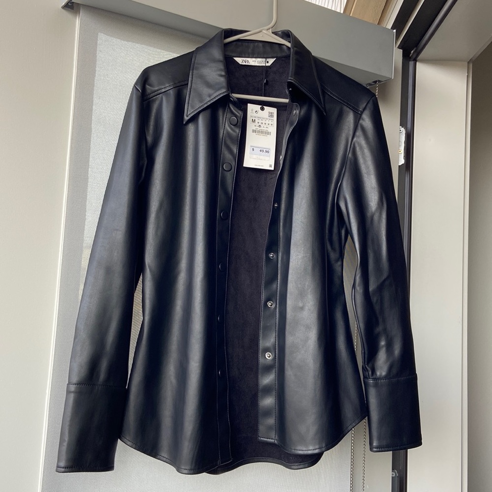 Zara leather jacket/shirt